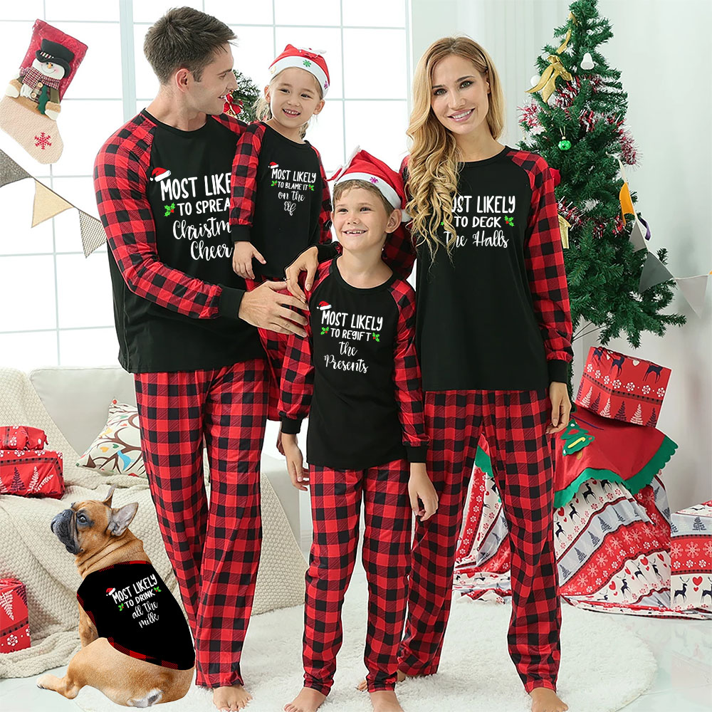 Most Likely To Hilarious Family Christmas Pjs Matching Sets Most Likely To Hilarious Family Christmas Pjs Matching Sets