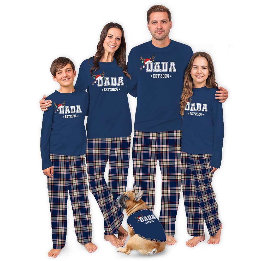 Personalized Name Family Xmas Pajamas Sets 2024