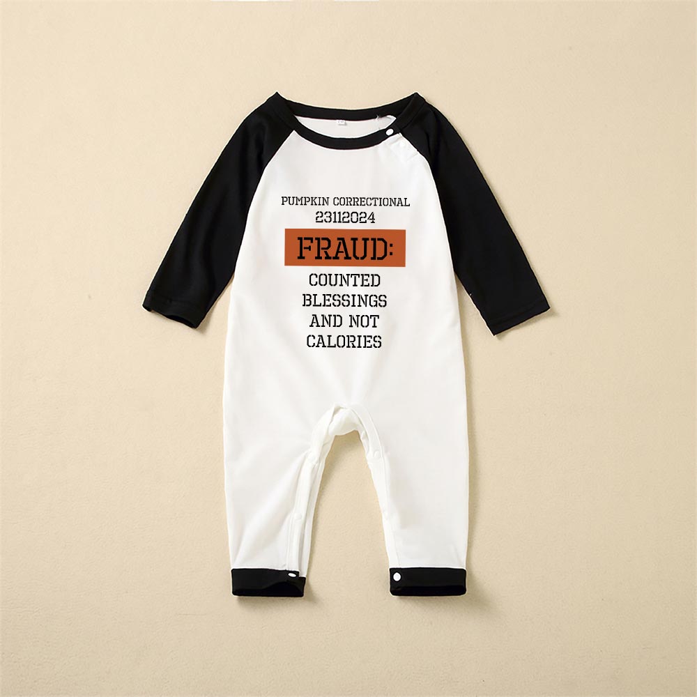 Funny Personalized Thanksgiving Pumpkin Correctional Family Matching Pajamas Funny Personalized Thanksgiving Pumpkin Correctional Family Matching Pajamas