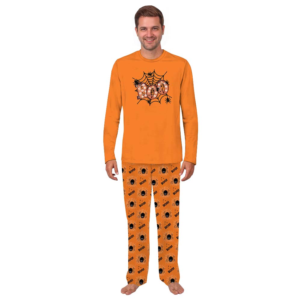 Boo Orange Halloween Pajamas Sets Matching Family Boo Orange Halloween Pajamas Sets Matching Family