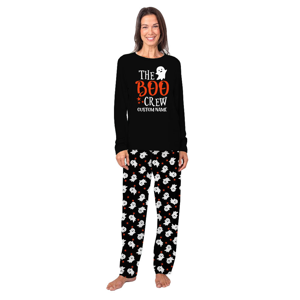 Cute Boo Crew Halloween Pjs Custom Name Cute Boo Crew Halloween Pjs Custom Name