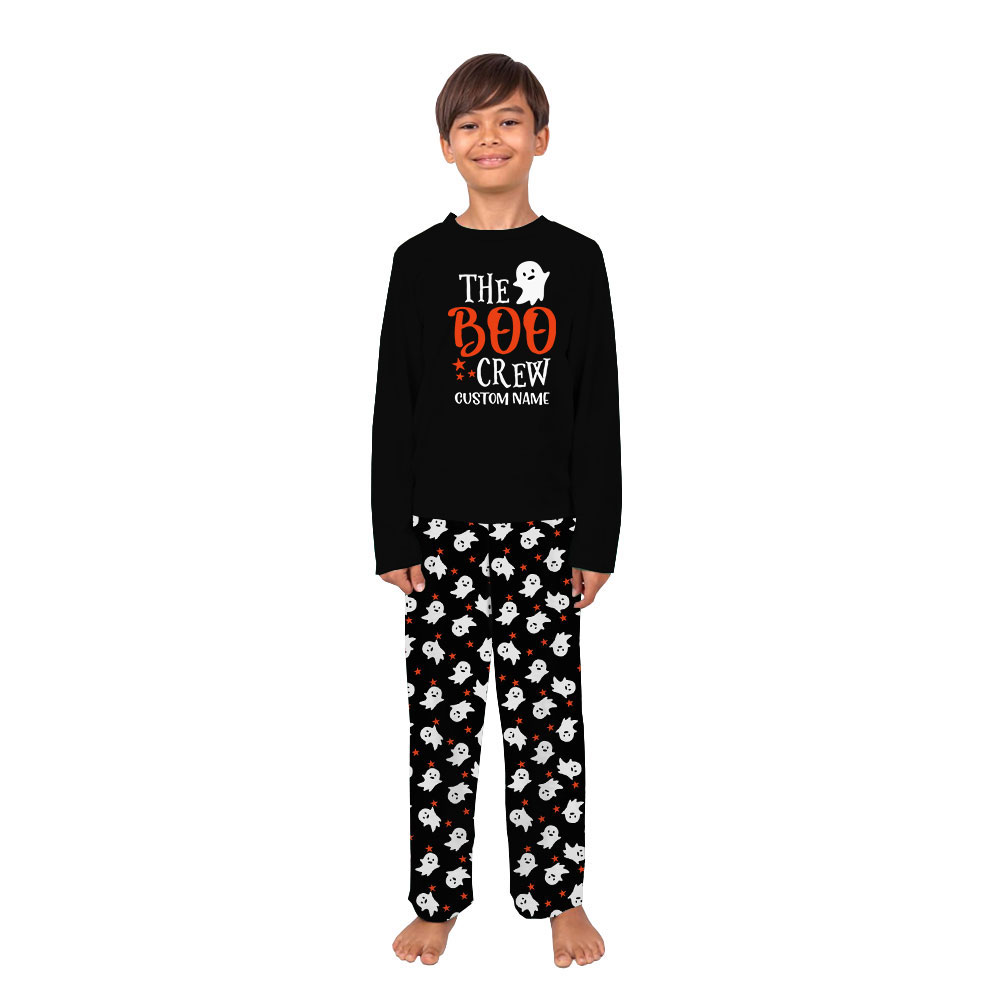 Cute Boo Crew Halloween Pjs Custom Name Cute Boo Crew Halloween Pjs Custom Name