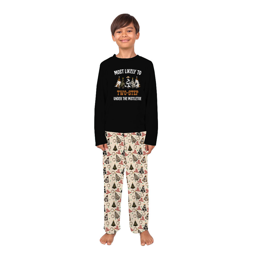 Funny Western Christmas Family Pajamas Most Likely Saying Funny Western Christmas Family Pajamas Most Likely Saying