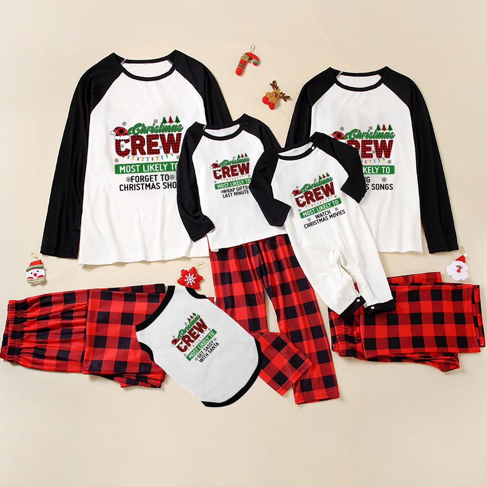 Personalized Christmas Crew Most Likely To Family Matching Pajamas