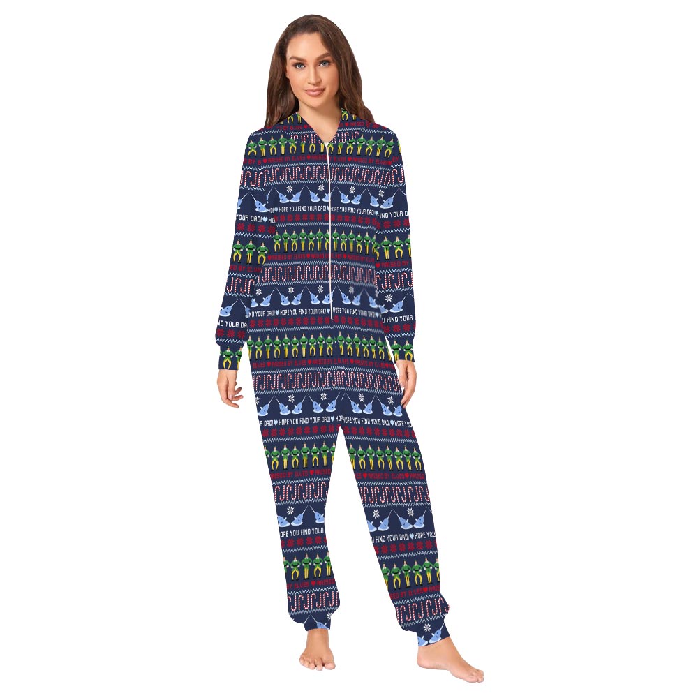 Festive Raised By Elves Christmas Family Onesie Pajamas Festive Raised By Elves Christmas Family Onesie Pajamas