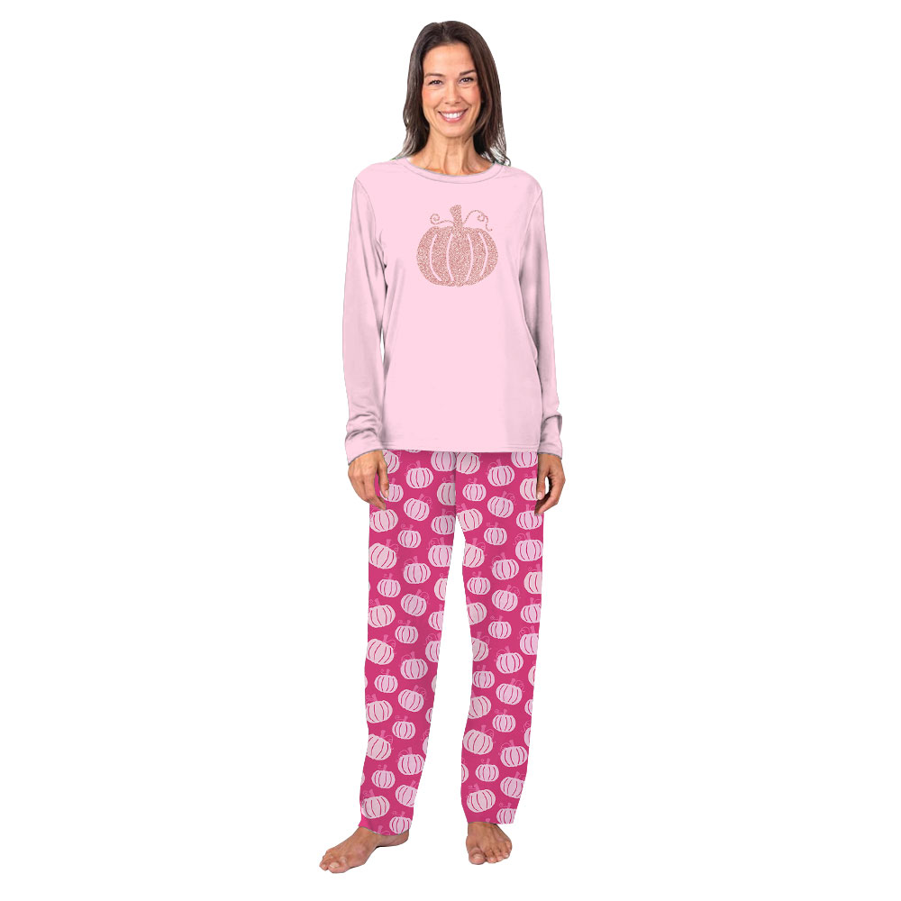 Festive Pink Pumpkin Pajamas For Family Festive Pink Pumpkin Pajamas For Family