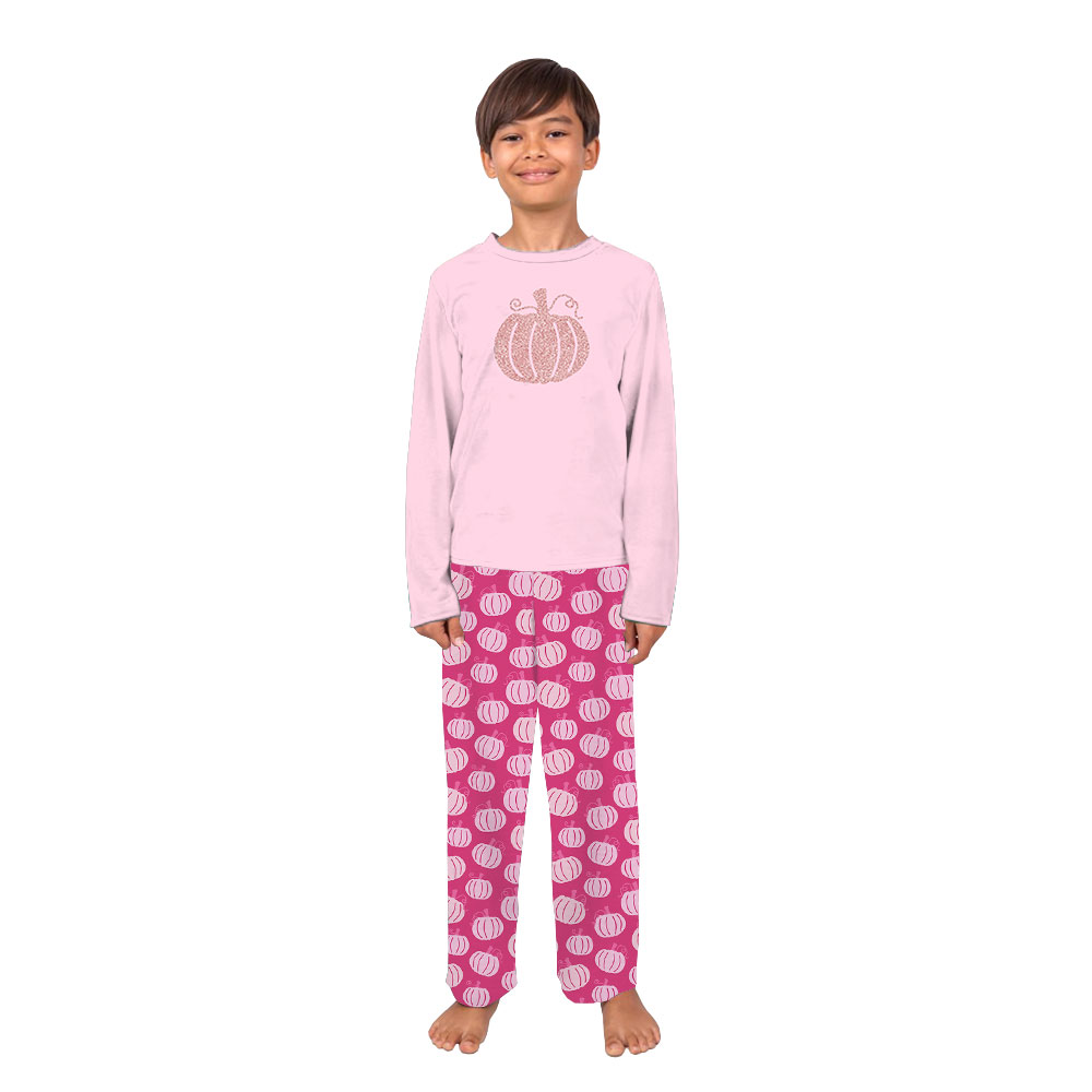 Festive Pink Pumpkin Pajamas For Family Festive Pink Pumpkin Pajamas For Family