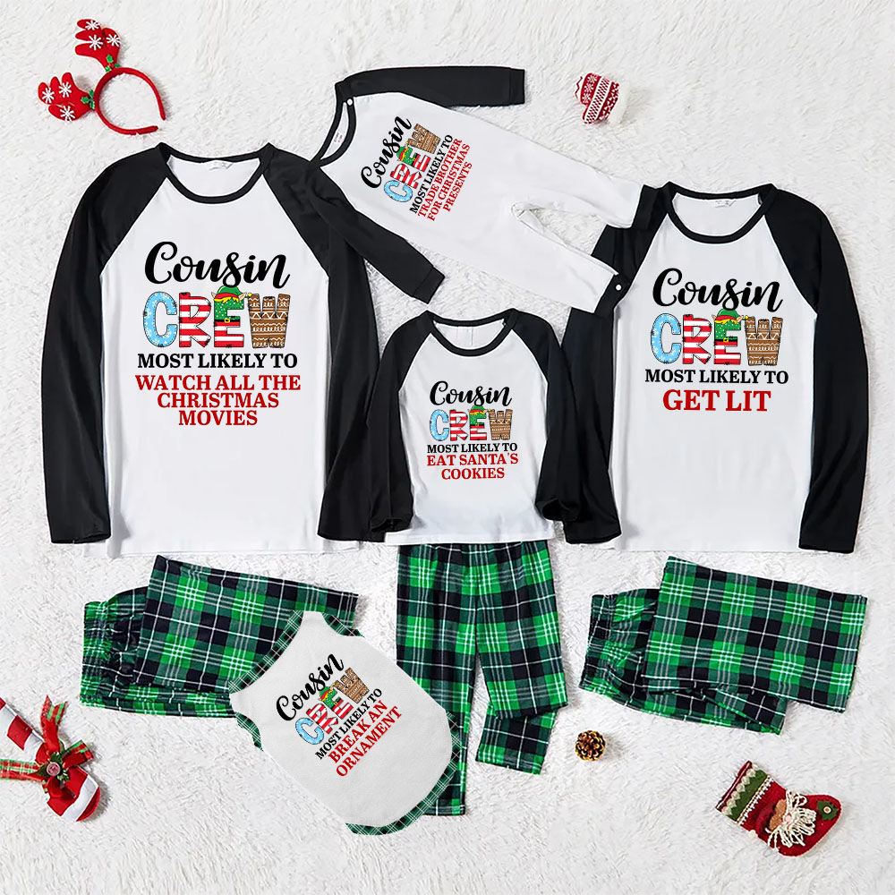Funny Cousin Crew Matching Family Xmas Pajamas Funny Cousin Crew Matching Family Xmas Pajamas