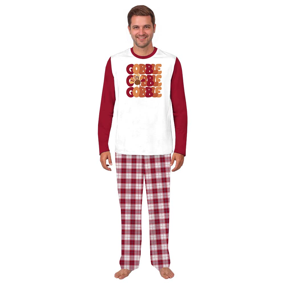 Gobble Thanksgiving Themed PJs For Family With Plus Size Gobble Thanksgiving Themed PJs For Family With Plus Size