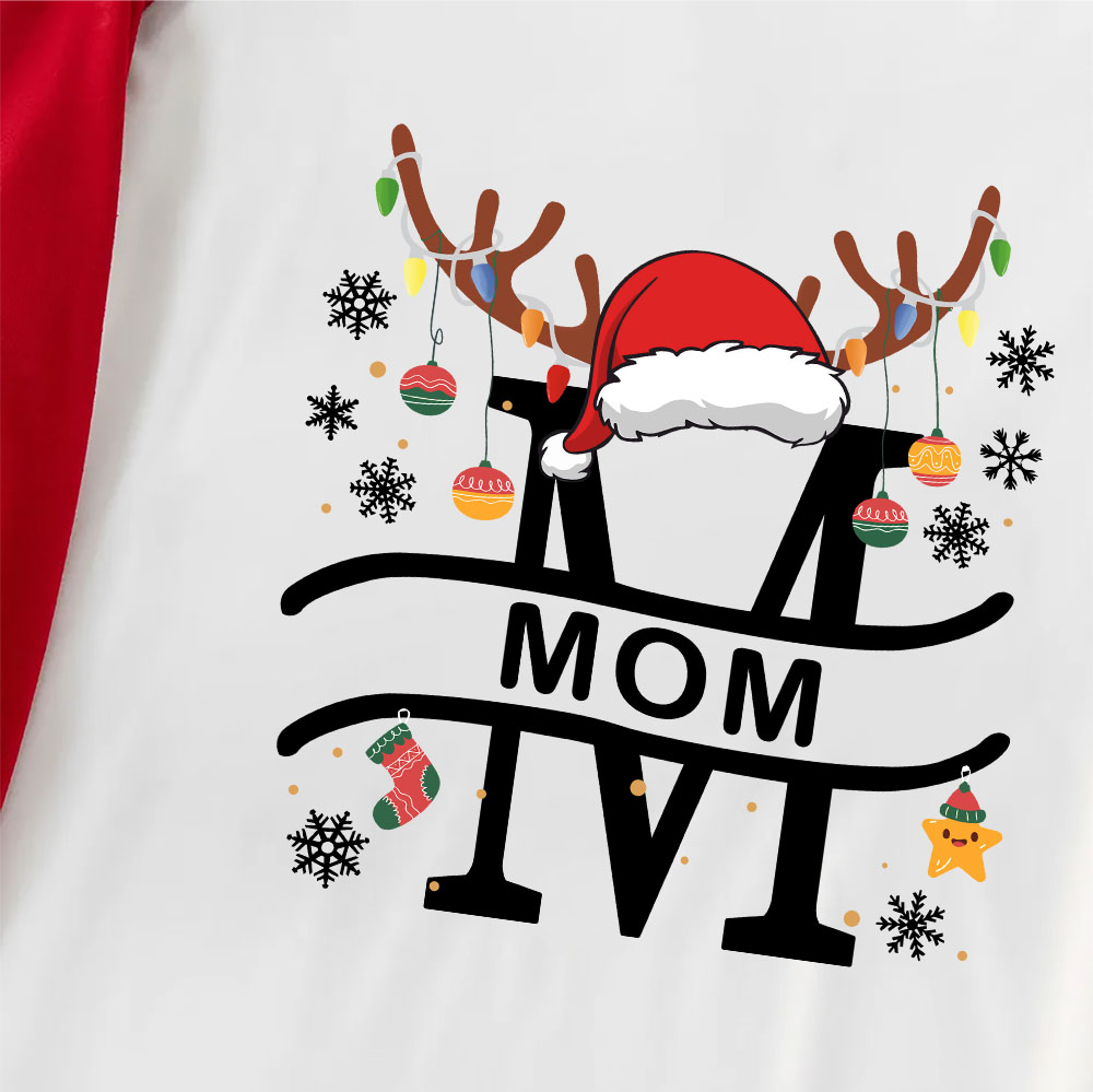 Monogram Name Matching Christmas Pajamas Plaid