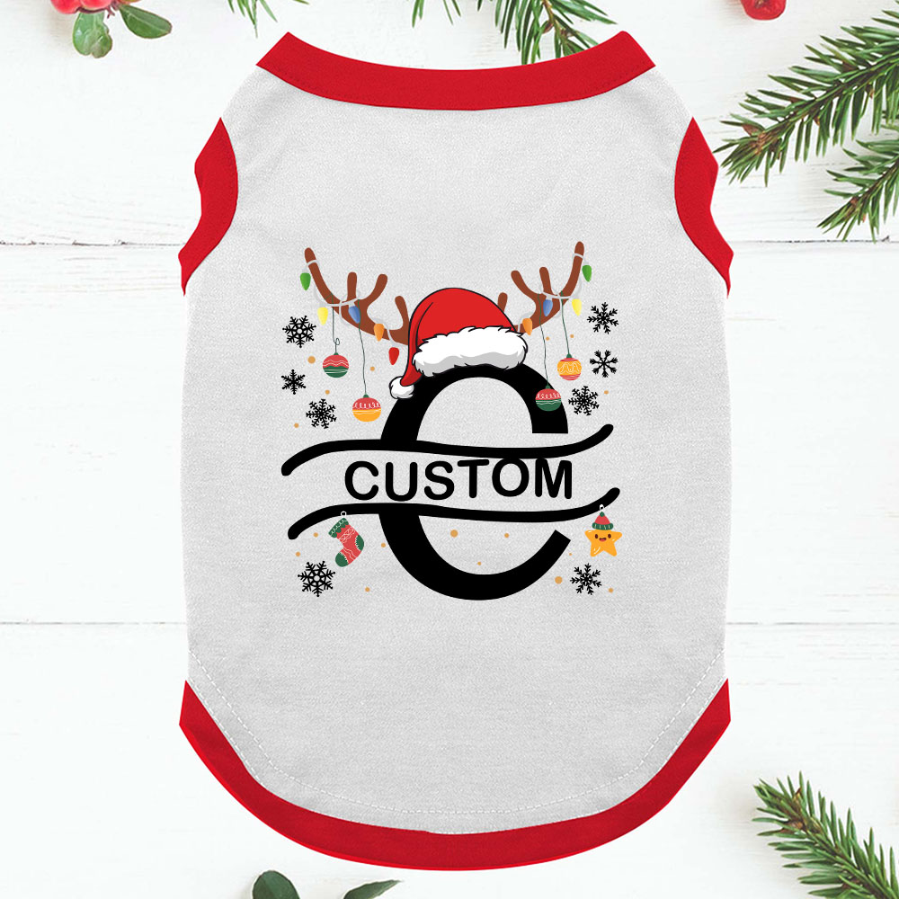 Monogram Name Matching Christmas Pajamas Plaid