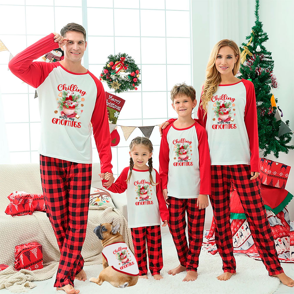 Festive Gnome Hot Cocoa Holiday Matching Pajamas Family Festive Gnome Hot Cocoa Holiday Matching Pajamas Family
