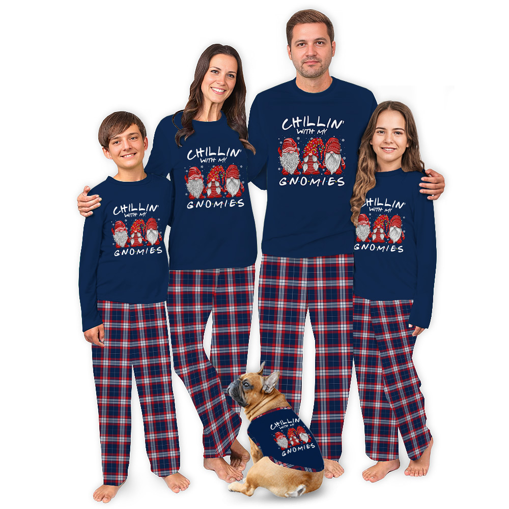 Gnome Family Holiday Pajama Sets Chillin' With My Gnomies Gnome Family Holiday Pajama Sets Chillin' With My Gnomies