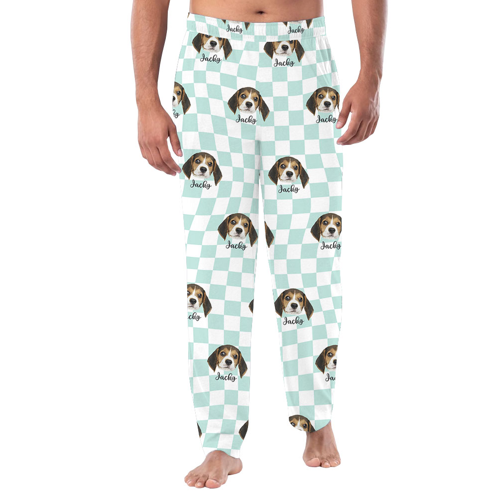 [35 Colors] Custom Dog Face Plus Size Pajama Pants