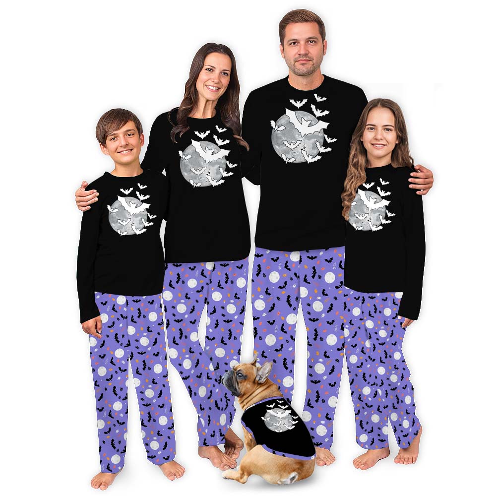 Bat Halloween Pajamas For Family Including Plus Size Bat Halloween Pajamas For Family Including Plus Size