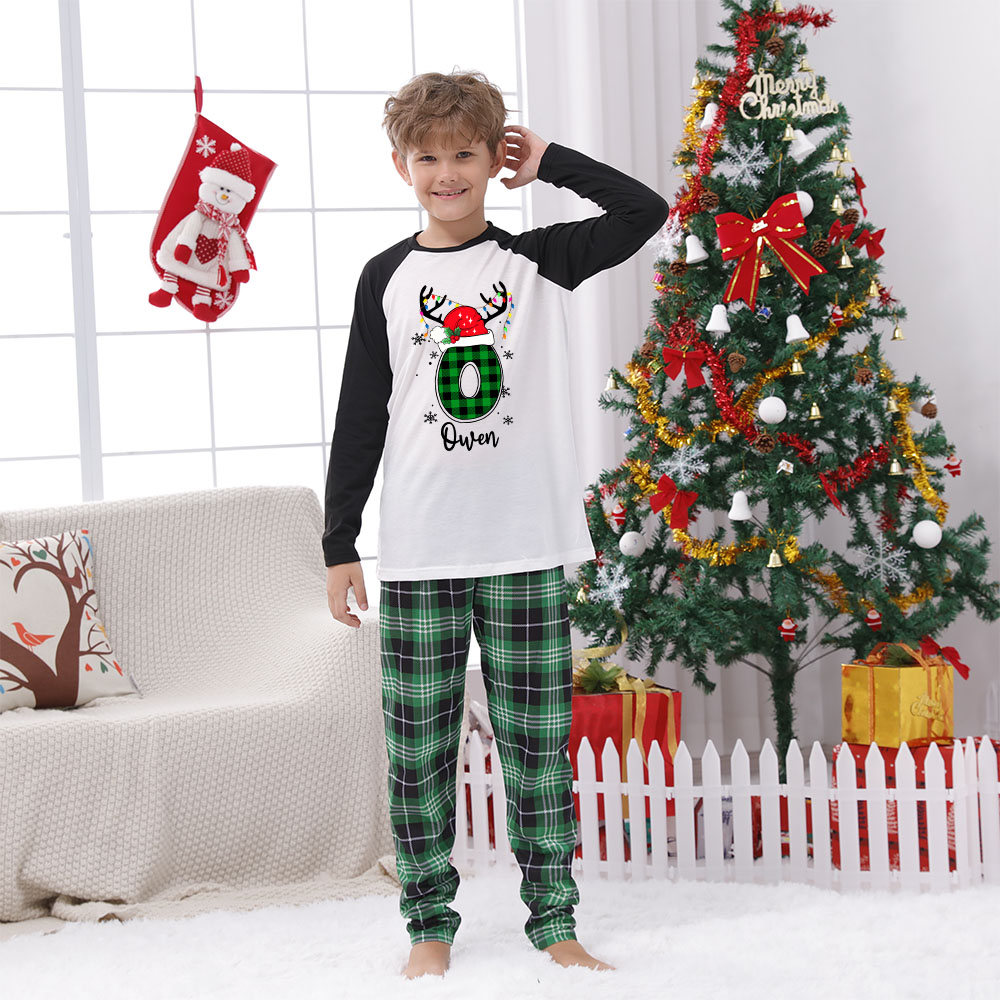 Personalized Name Santa Hat Matching Family Pajama Sets Personalized Name Santa Hat Matching Family Pajama Sets