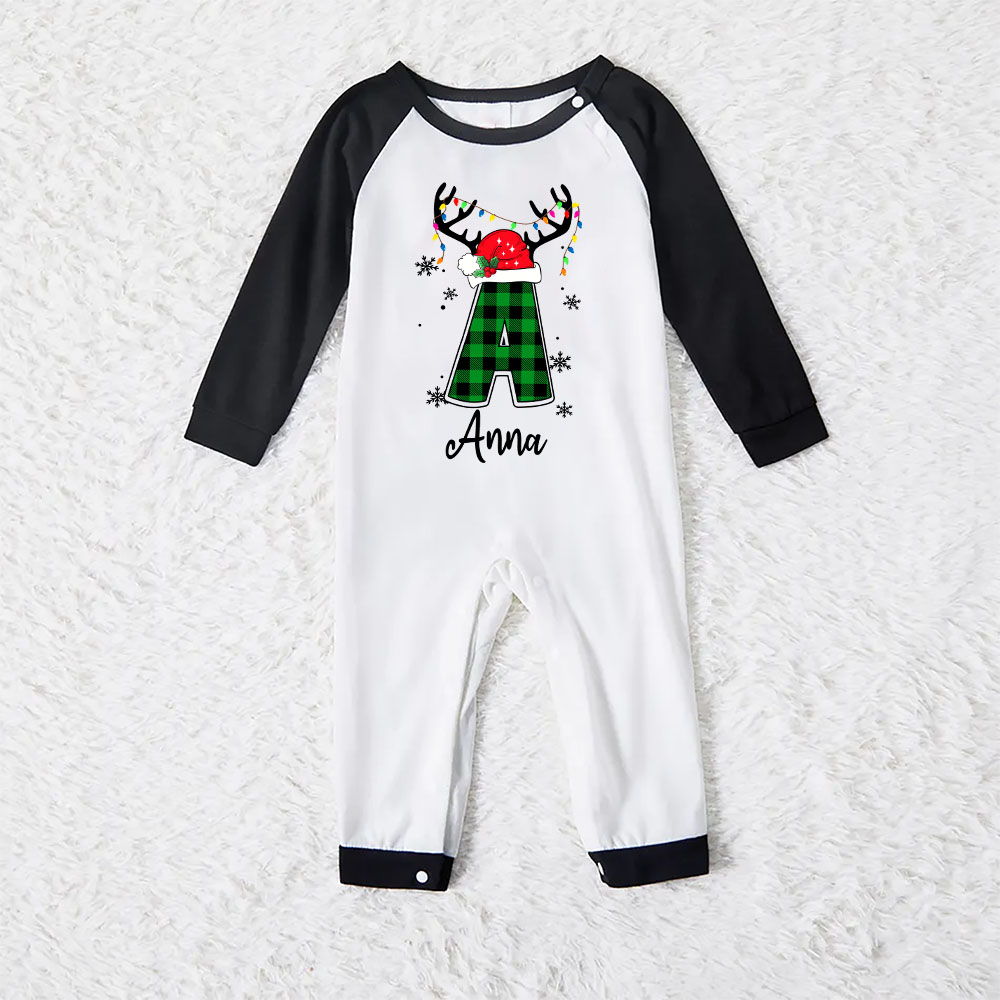 Personalized Name Santa Hat Matching Family Pajama Sets Personalized Name Santa Hat Matching Family Pajama Sets