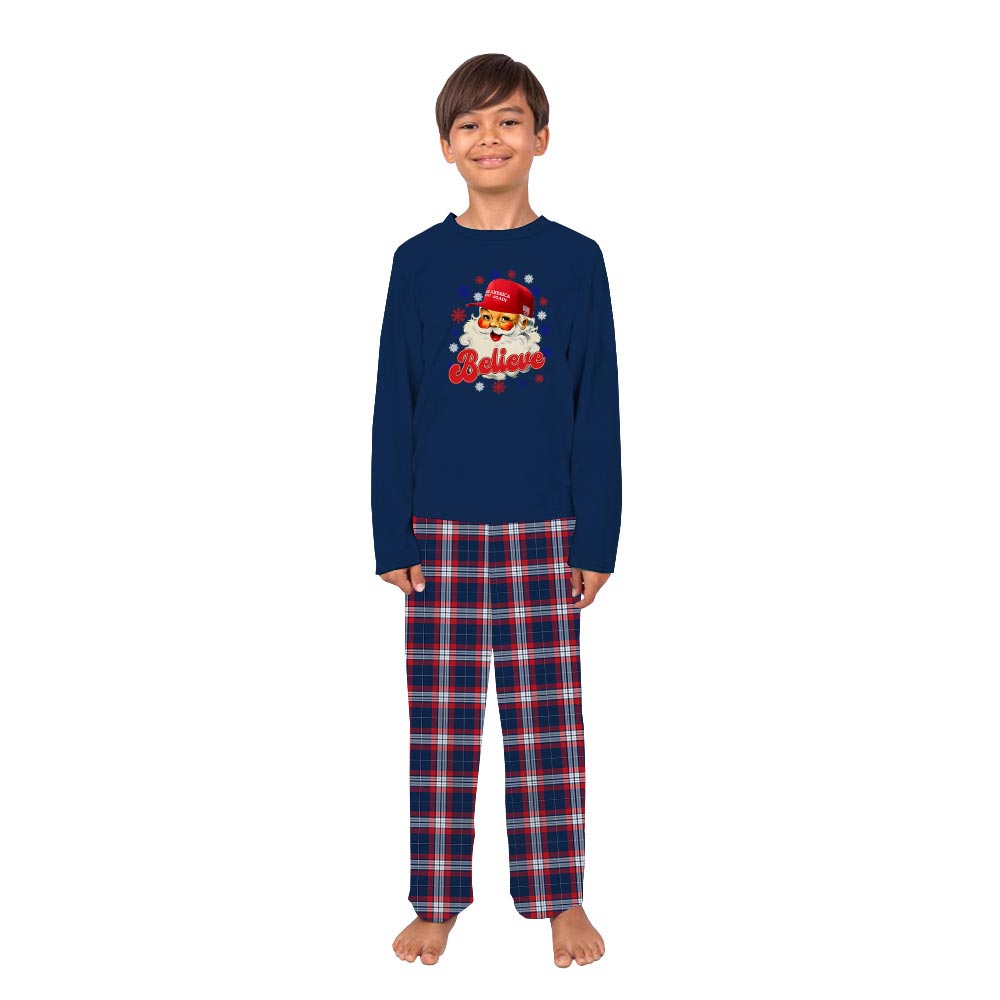 Christmas Santa Trump Family Matching Pajamas With Dog Christmas Santa Trump Family Matching Pajamas With Dog