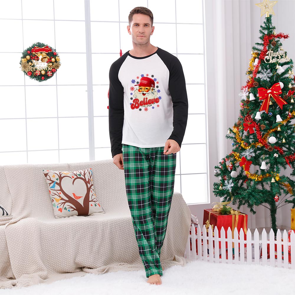 Santa Trump Make America Great Again Matching Family Pajamas For Christmas