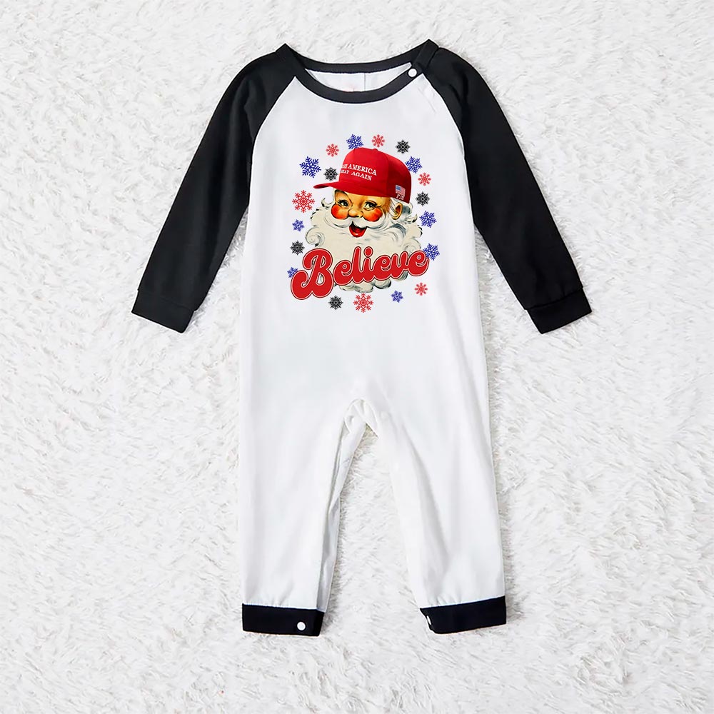Santa Trump Make America Great Again Matching Family Pajamas For Christmas