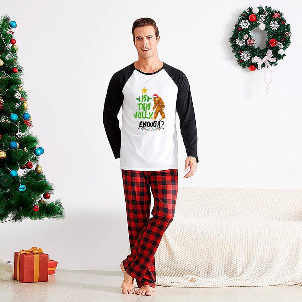 Bigfoot Family Matching Pajamas Saying Is This Jolly Enough Bigfoot Family Matching Pajamas Saying Is This Jolly Enough