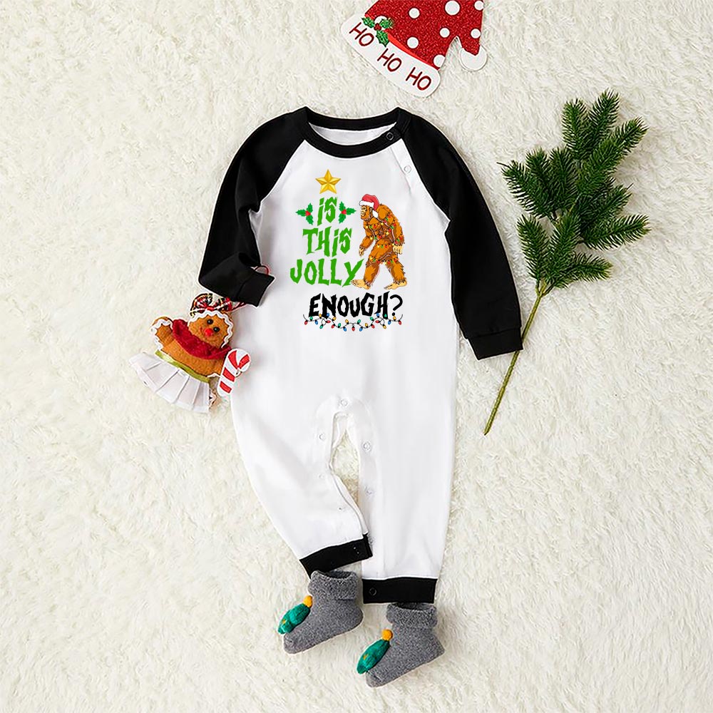 Bigfoot Family Matching Pajamas Saying Is This Jolly Enough Bigfoot Family Matching Pajamas Saying Is This Jolly Enough