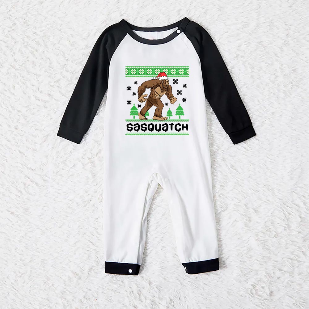 Festive Bigfoot Sasquatch Christmas Pajamas For Adults and Kids Festive Bigfoot Sasquatch Christmas Pajamas For Adults and Kids