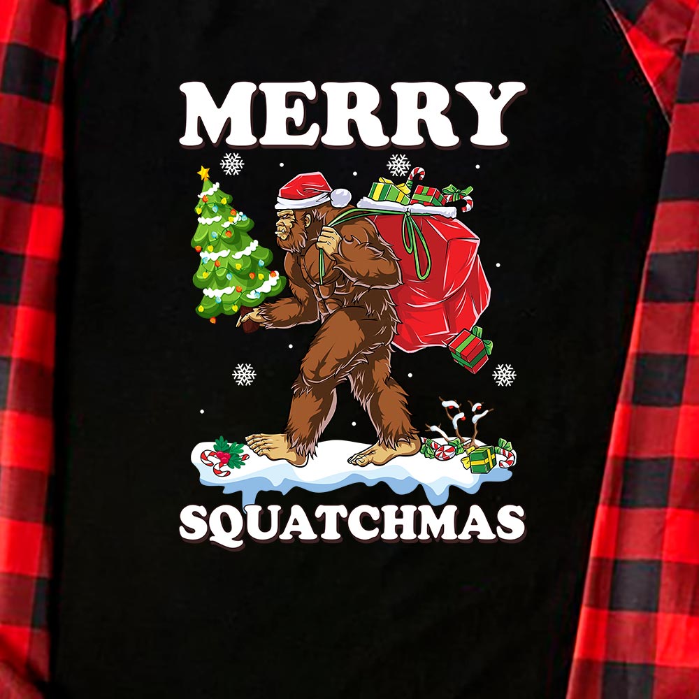 Bigfoot Merry Squatchmas Matching Family Pajamas For Christmas Bigfoot Merry Squatchmas Matching Family Pajamas For Christmas
