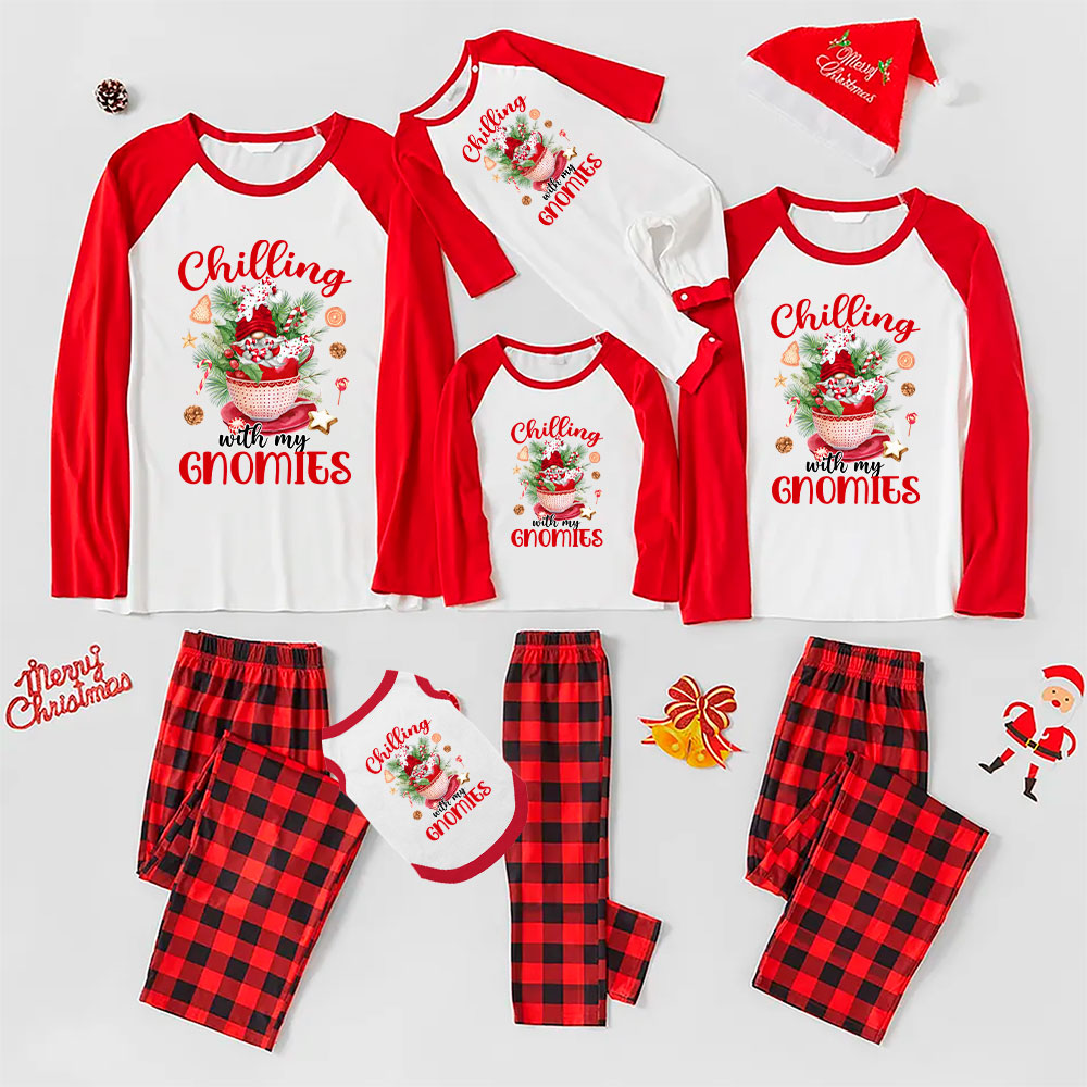 Festive Gnome Hot Cocoa Holiday Matching Pajamas Family Festive Gnome Hot Cocoa Holiday Matching Pajamas Family
