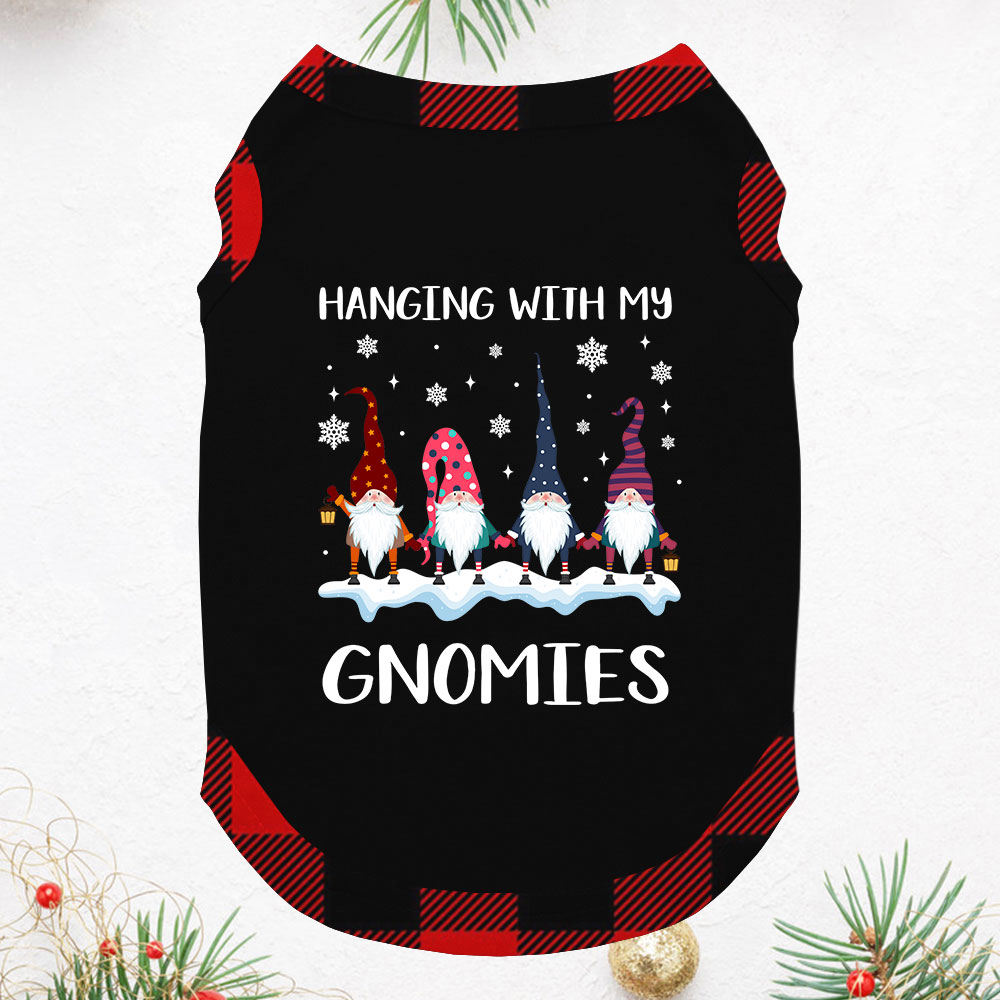 Hanging With Gnomies Matching Xmas PJs Family And Dog Hanging With Gnomies Matching Xmas PJs Family And Dog