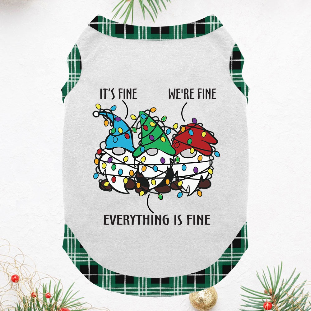 Gnome Everything Is Fine Matching Holiday Pajamas Plaid Gnome Everything Is Fine Matching Holiday Pajamas Plaid