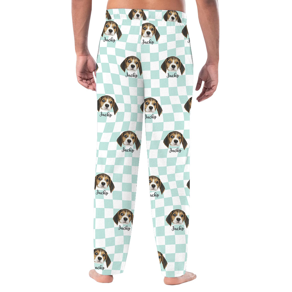[35 Colors] Custom Dog Face Plus Size Pajama Pants