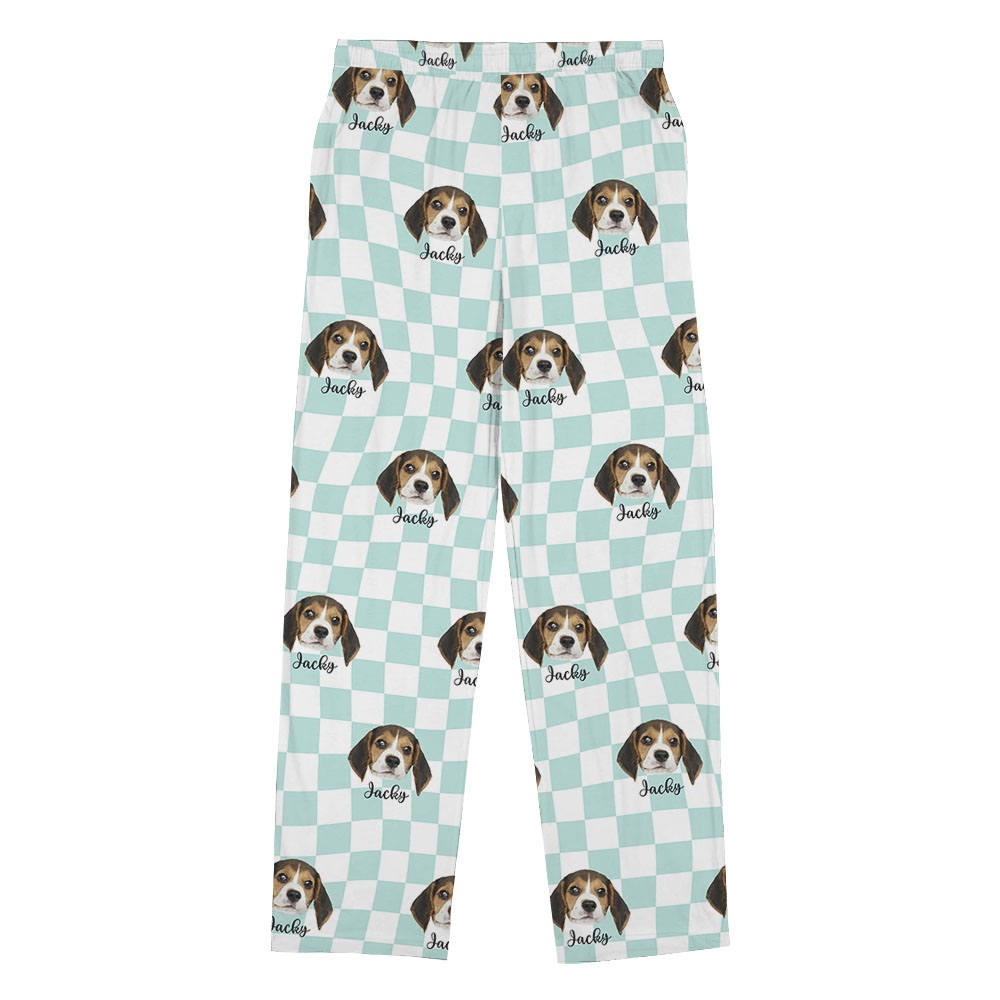 [35 Colors] Custom Dog Face Plus Size Pajama Pants