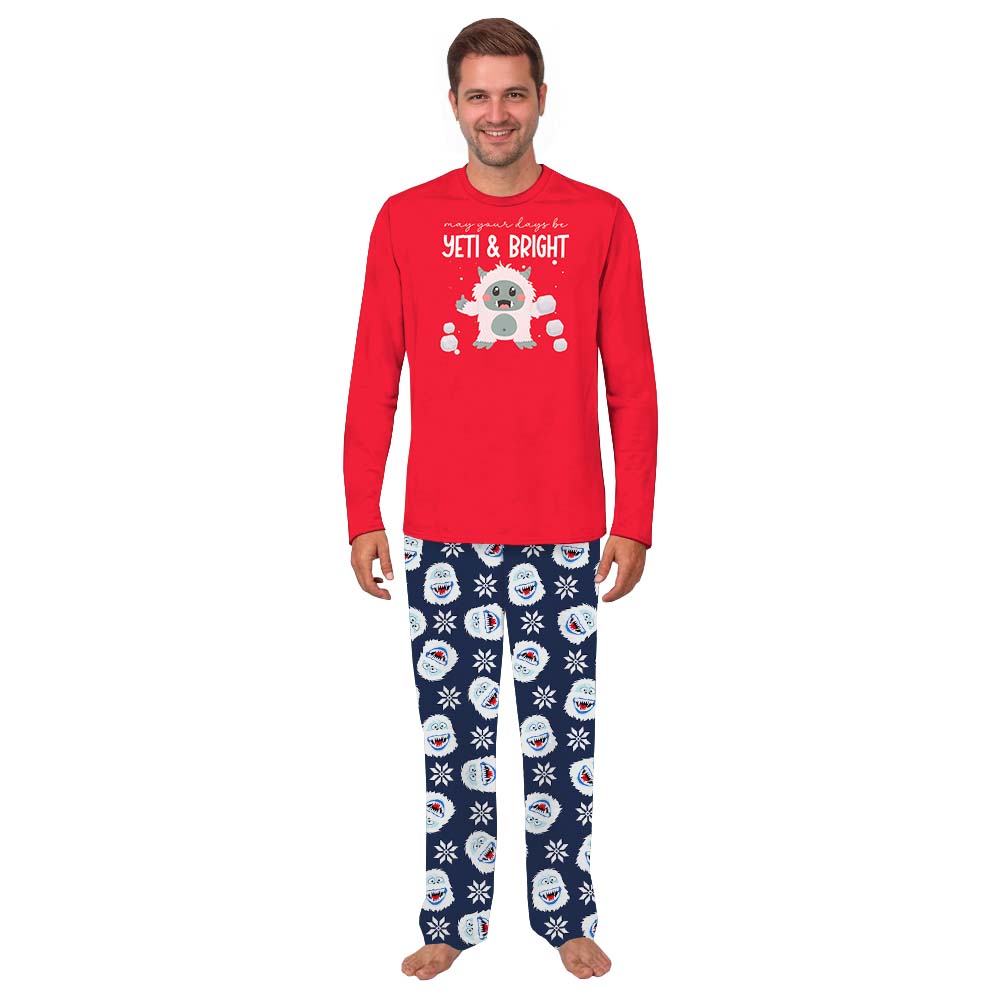 Fun Yeti And Bright Family Christmas Pajamas Sets
