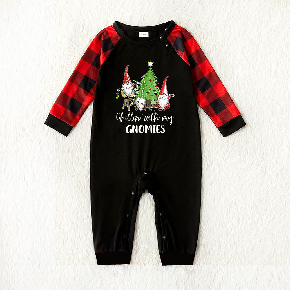 Chilling Gnome Matching Holiday Pajamas With Dog Chilling Gnome Matching Holiday Pajamas With Dog