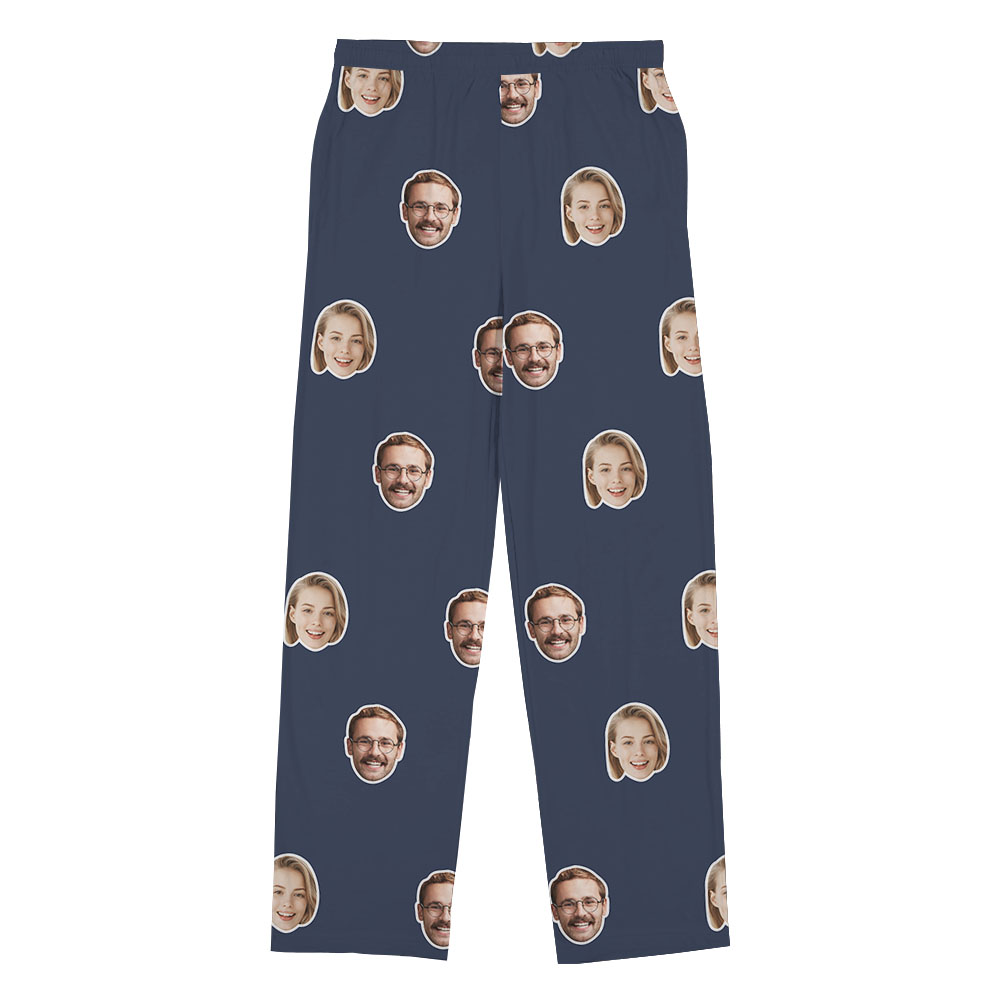 Custom Face Matching Family Pajama Bottoms Custom Face Matching Family Pajama Bottoms