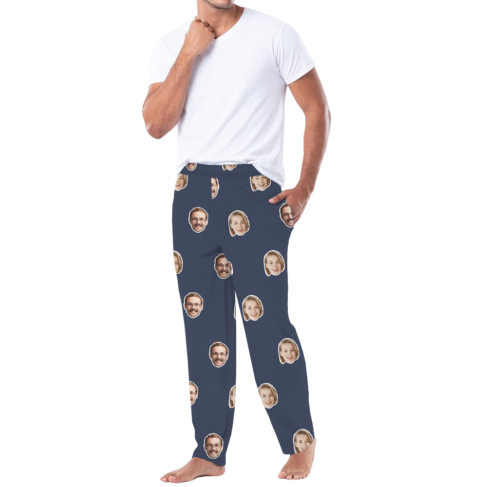 Custom Face Matching Family Pajama Bottoms Custom Face Matching Family Pajama Bottoms