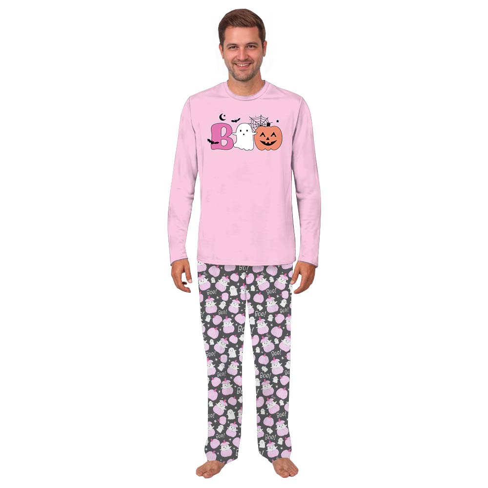 Pink Halloween Pajamas With Pumpkin And Ghost Matching Family