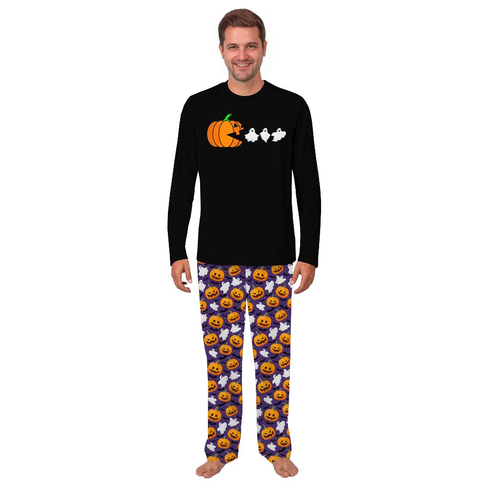 Funny Pumpkin And Ghost Halloween Pajamas Sets For Family Funny Pumpkin And Ghost Halloween Pajamas Sets For Family