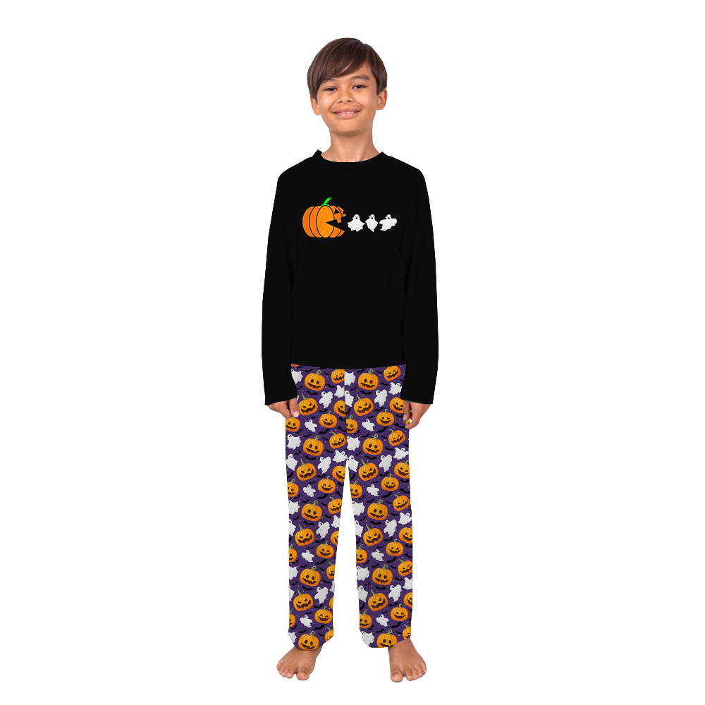 Funny Pumpkin And Ghost Halloween Pajamas Sets For Family Funny Pumpkin And Ghost Halloween Pajamas Sets For Family