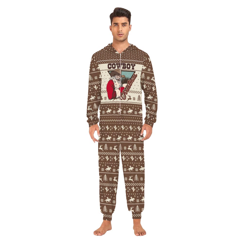 Santa Cowboy Matching Family Pajamas For Christmas Santa Cowboy Matching Family Pajamas For Christmas