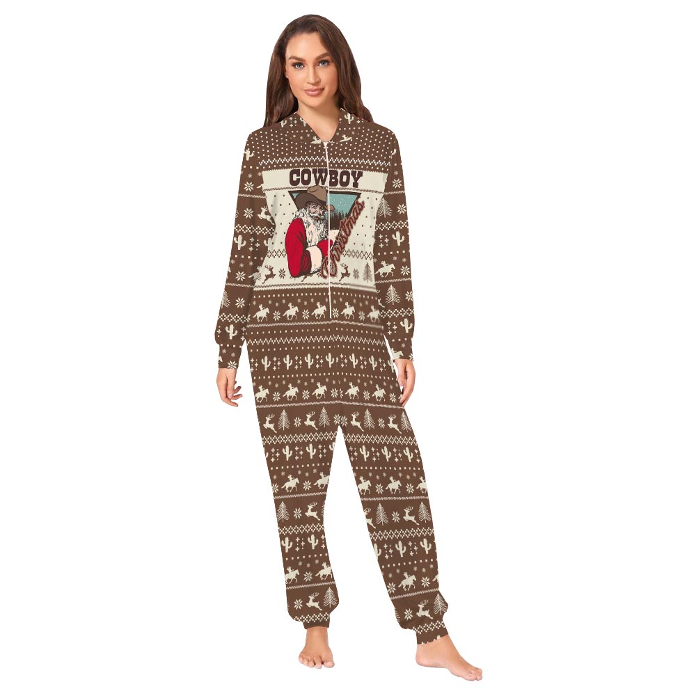 Santa Cowboy Matching Family Pajamas For Christmas Santa Cowboy Matching Family Pajamas For Christmas