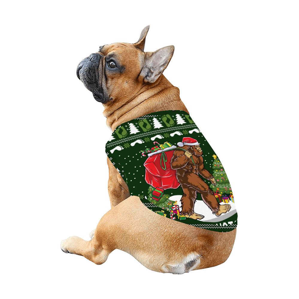 Santa Squatch Bigfoot Family Christmas Pajamas Green Santa Squatch Bigfoot Family Christmas Pajamas Green
