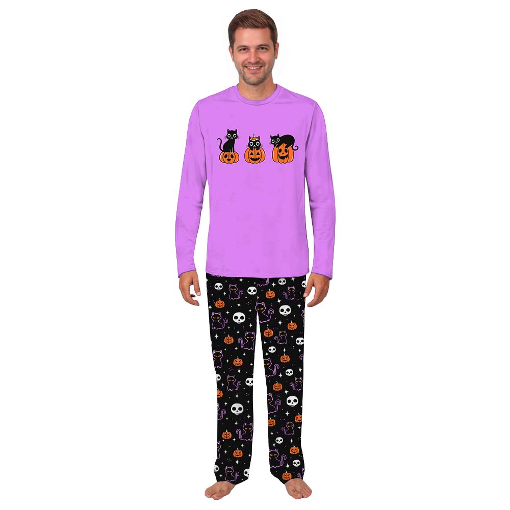 Black Cat Halloween Pajamas Matching Family Black Cat Halloween Pajamas Matching Family