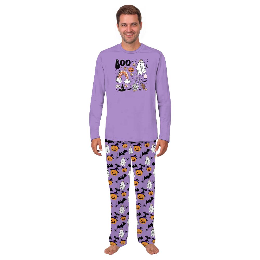 Festive Purple Halloween Pajamas Sets For Family Festive Purple Halloween Pajamas Sets For Family