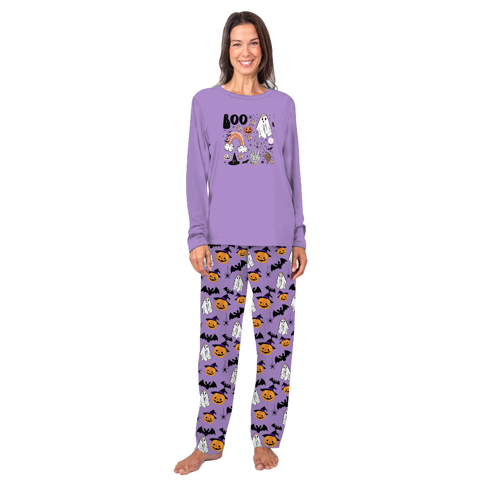 Festive Purple Halloween Pajamas Sets For Family Festive Purple Halloween Pajamas Sets For Family