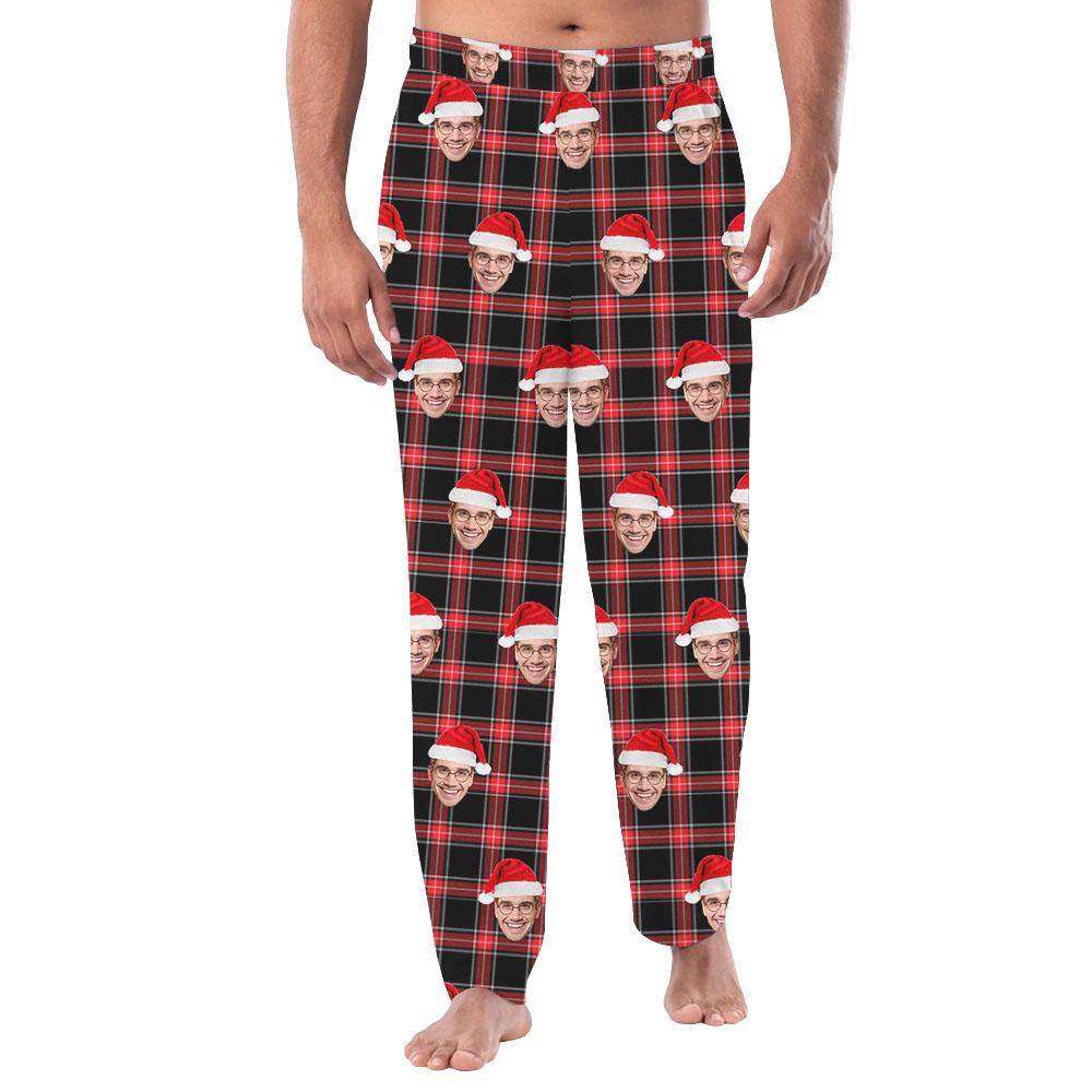 Custom Face Buffalo Plaid Christmas Pajama Pants Custom Face Buffalo Plaid Christmas Pajama Pants