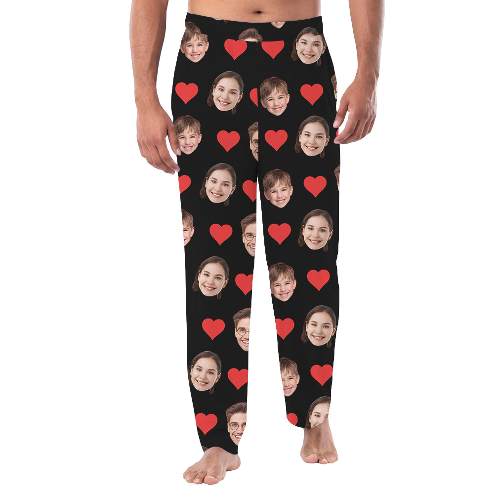 Custom Matching Family Pj Pants With Faces Custom Matching Family Pj Pants With Faces