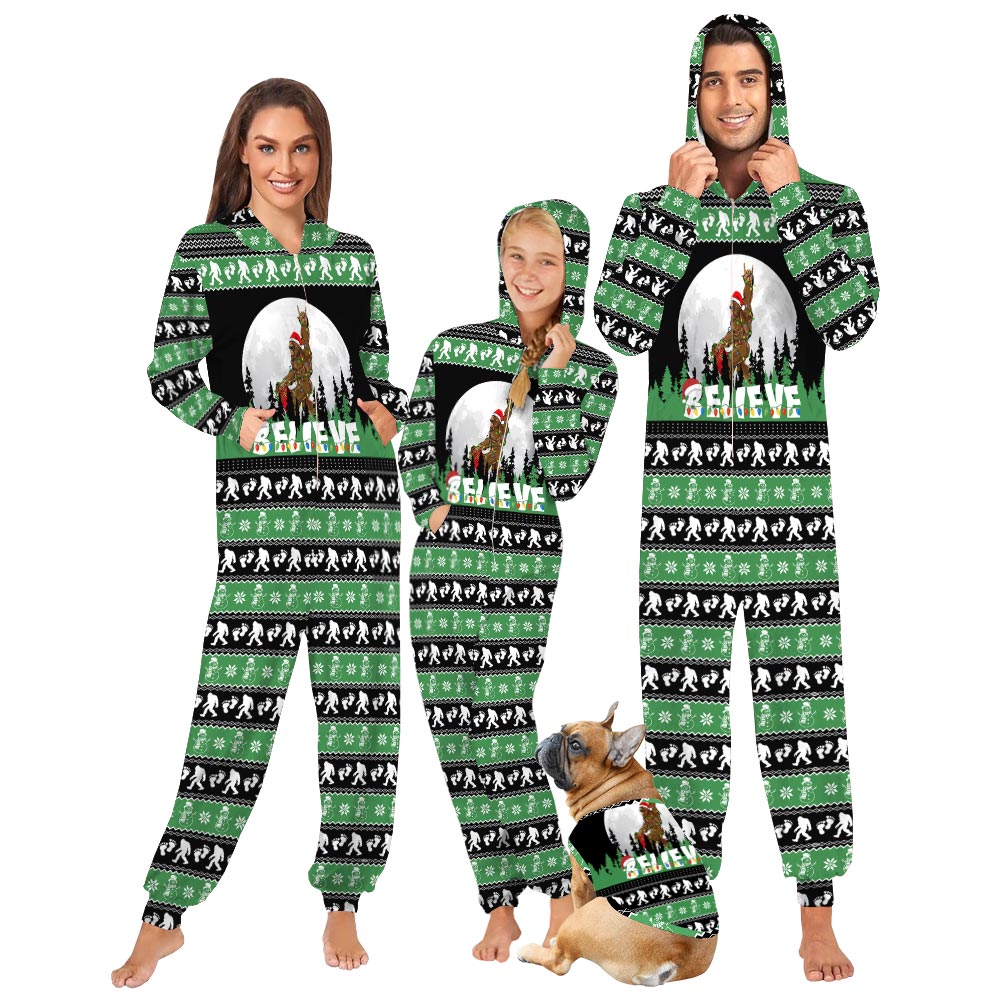 Bigfoot Snowman Christmas Family Onesie Pajamas Bigfoot Snowman Christmas Family Onesie Pajamas