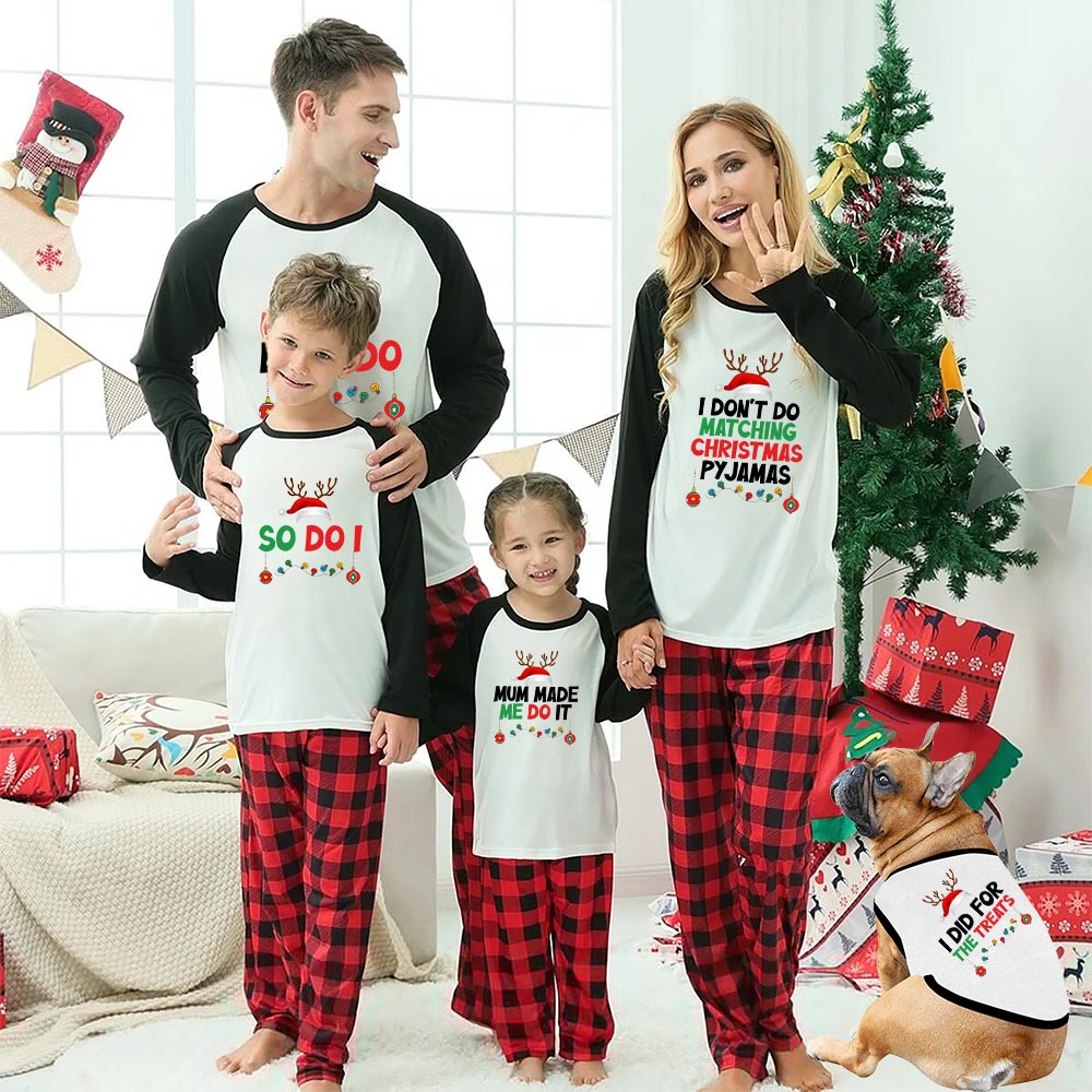 Personalized Funny Quote Family Matching Pajamas With Dog Personalized Funny Quote Family Matching Pajamas With Dog